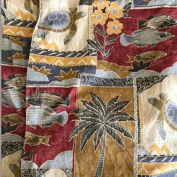 Tori Richards Men's Turtle Hawaii Shirt Size L - Picture 3 of 4